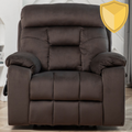 Castle Lift Chair for Big, 26 Inch Wide Seat with Heat and Massage, Hidden Cup Holder, Coffee ‪(FREE 2 Years CPS Warranty)
