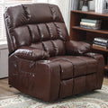 BulkyRiser Lift Chair for Big, 25 Inch Wide Seat with Back Up Battery, with Cup Holder,  Brown (FREE CPS 2 years insurance)