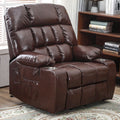 BulkyRiser Lift Chair for Big, 25 Inch Wide Seat with Back Up Battery, with Cup Holder,  Brown (FREE 2 Years Warranty) )