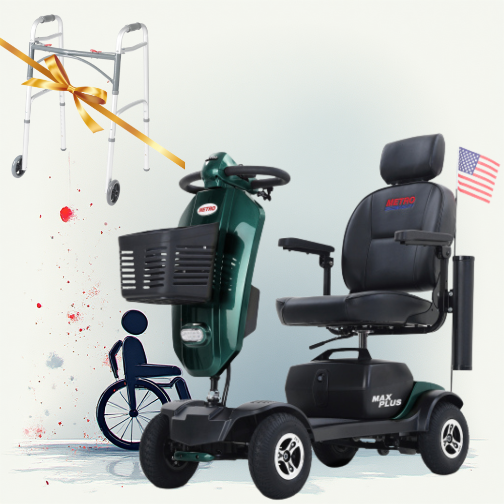 Metro Mobility Max Plus 4-Wheel Mobility Scooter, 300 Lbs, 16 Miles