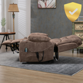 SleepingTitan Origin Lay Flat Lift Chair, 25.1 Inch Wide Seat 74.2 Inch Length, Dual Motors, Brown (FREE 2 Years Warranty)