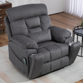 LuxQuad Lay Flat Lift Chair, 25.5 Inch Wide Seat, The First 4 Motors Lift Chair, Grey (FREE 2 Years Warranty)