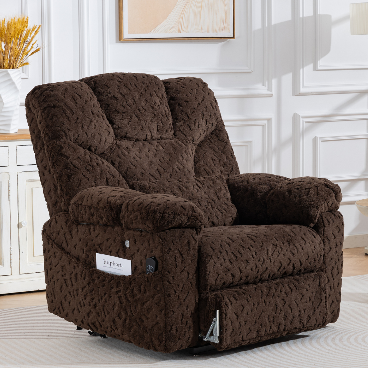 AirCell Massage Lift Chair – 28 Inch Wide Seat, 500-LBS Capacity with Extended Footrest