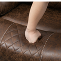 SleepingTitan Origin Lay Flat Lift Chair, 25.1 Inch Wide Seat 74.2 Inch Length, With Back Up Battery, Faux Leather Brown ‪(FREE 2 Years Warranty)