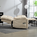 LuxQuad Lay Flat Lift Chair, 25.5 Inch Wide Seat, The First 4 Motors Lift Chair, Cream (FREE 2 Years Warranty).