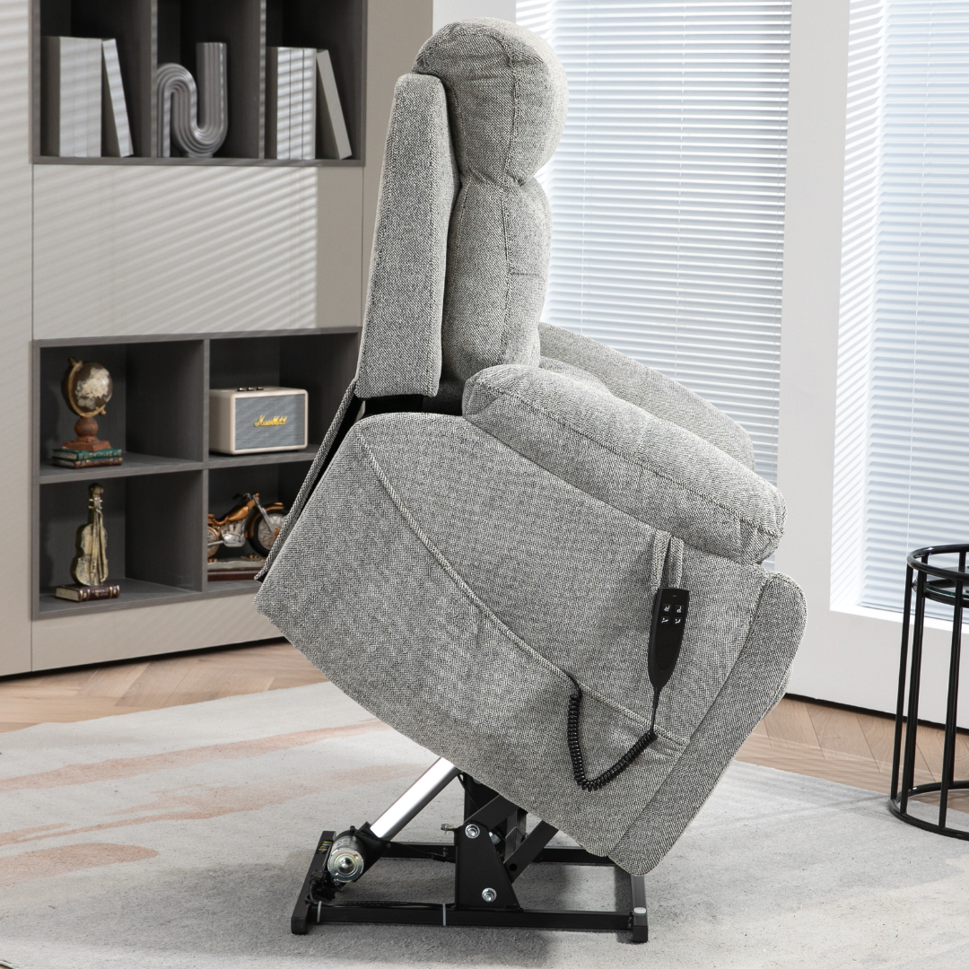 Castle 2.0 Lay flat Lift Chair, 26 Inch Extra Wide Seat, Gray