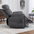 LuxQuad Lay Flat Lift Chair, 25.5 Inch Wide Seat, The First 4 Motors Lift Chair, Grey (FREE 2 Years Warranty)