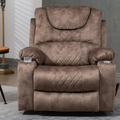 SleepingTitan Origin Lay Flat Lift Chair, 25.1 Inch Wide Seat 74.2 Inch Length, With Battery Back Up, Brown ‪(FREE 2 Years Warranty)