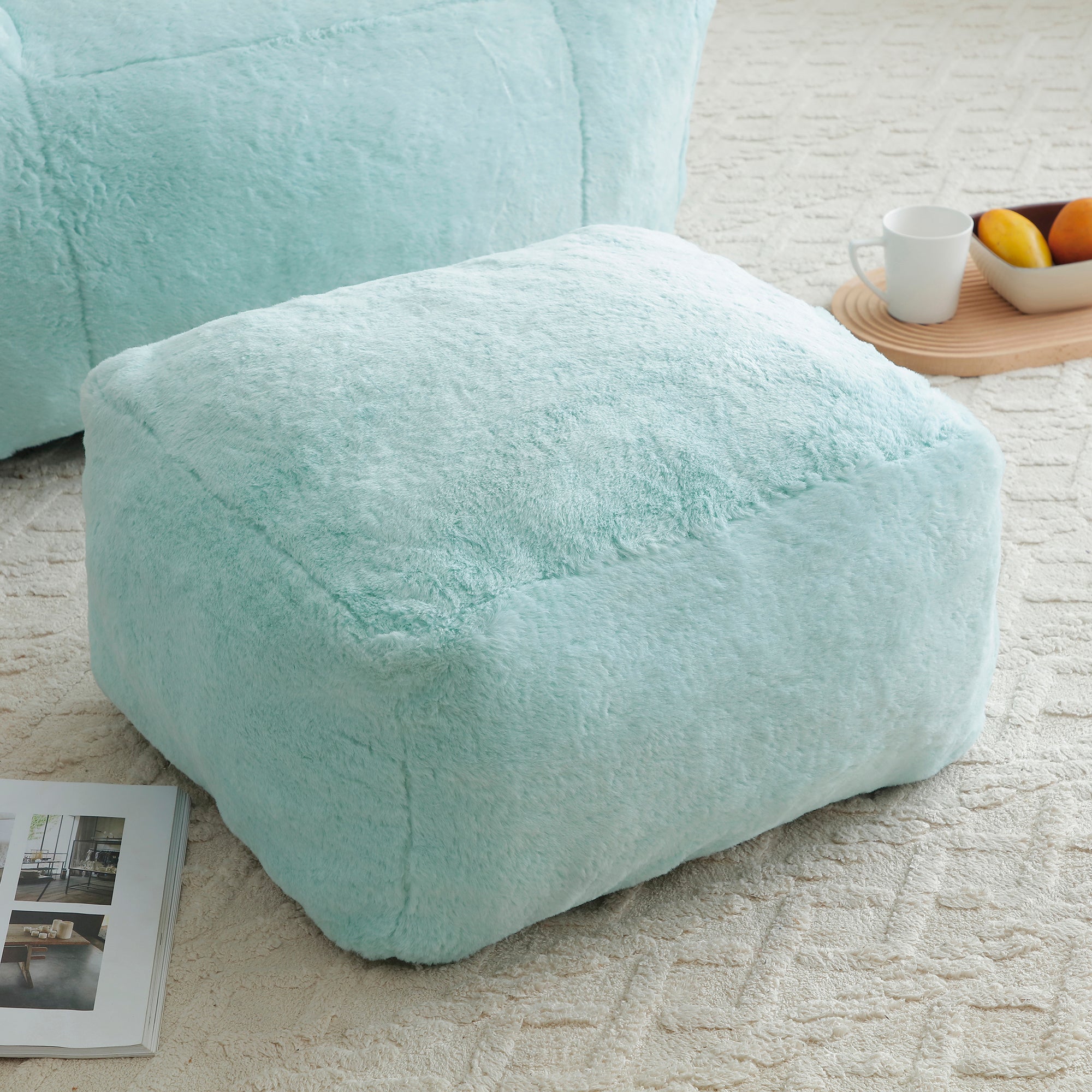 Foam Bean Bag Chair with Footrest.