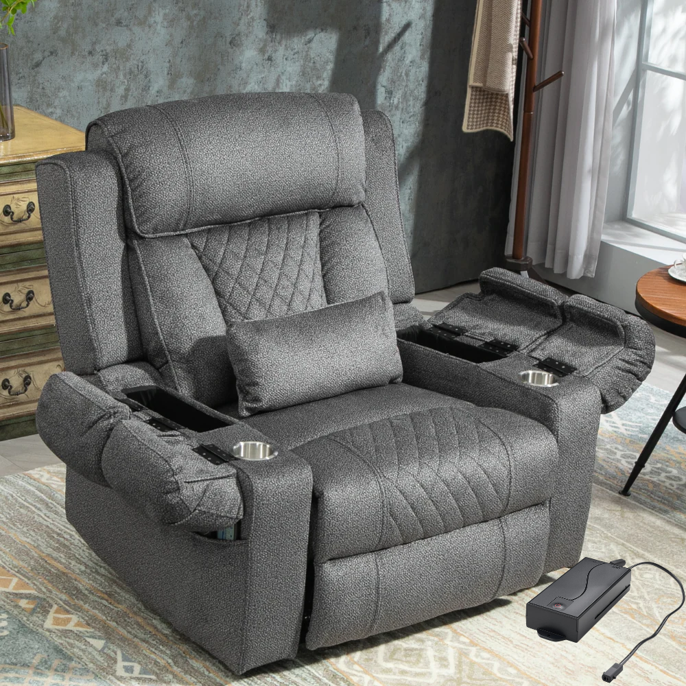 StashEase Lift Chair, 28 Inch Wide Seat Oversized with Back Up Battery (Free 2 Years Warranty)