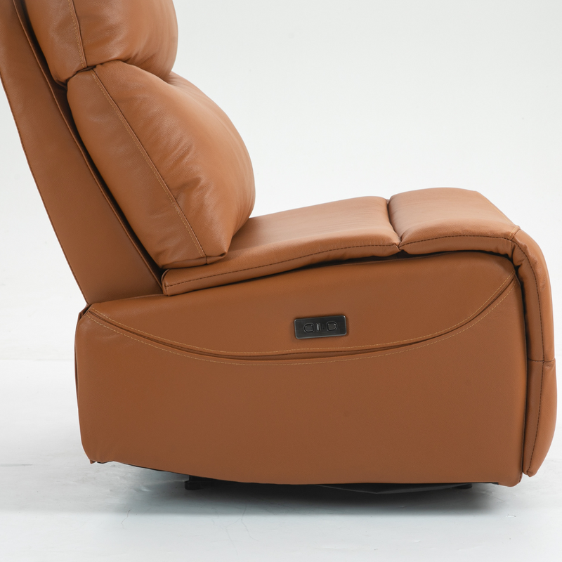 ComfortCraft Leather Recliner - Orange