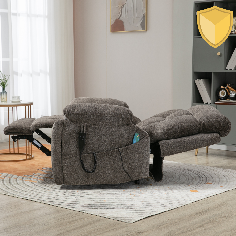 Castle 2.0 Lay flat Lift Chair, 26 Inch Extra Wide Seat, Dark Gray