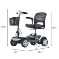 Metro Mobility 4-Wheel Mobility Scooter, Flat Free Tires, and Automatic Braking System - White (FREE Seat Cushion with Strap)