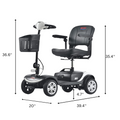 Metro Mobility 4-Wheel Mobility Scooter, Flat Free Tires, and Automatic Braking System - White (Free 2 Years Warranty)
