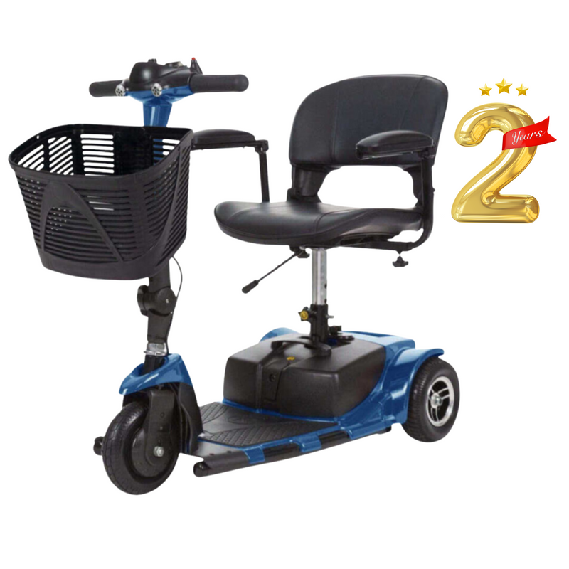 Vive 3 Wheel Mobility Scooter for Adults - Electric Long Range Powered Wheelchair (Free 2 Years Warranty)