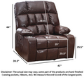 BulkyRiser Lift Chair for Big, 25 Inch Wide Seat with Heat and Massage, with Cup Holder,  Brown (FREE 2 Years Warranty)
