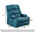 BulkyRiser Lift Chair for Big, 25 Inch Wide Seat with Heat and Massage, with Cup Holder, Teal ‪(FREE 2 Years CPS Warranty)