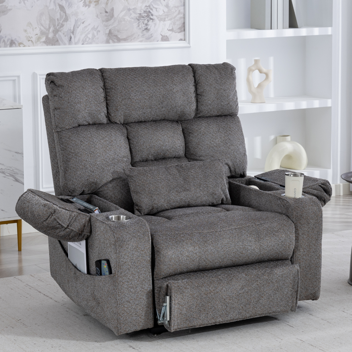 Atlas Lift Chair - 500 Lbs Big & Tall Dual Motors with Foot Rest Extension.