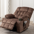 Bulkyriser 2.0 Lay Flat Lift Chair, 25.6 Inch Wide Seat 73.2 Inch Length, Dual Motors, Brown (FREE 2 YEARS WARRANTY)