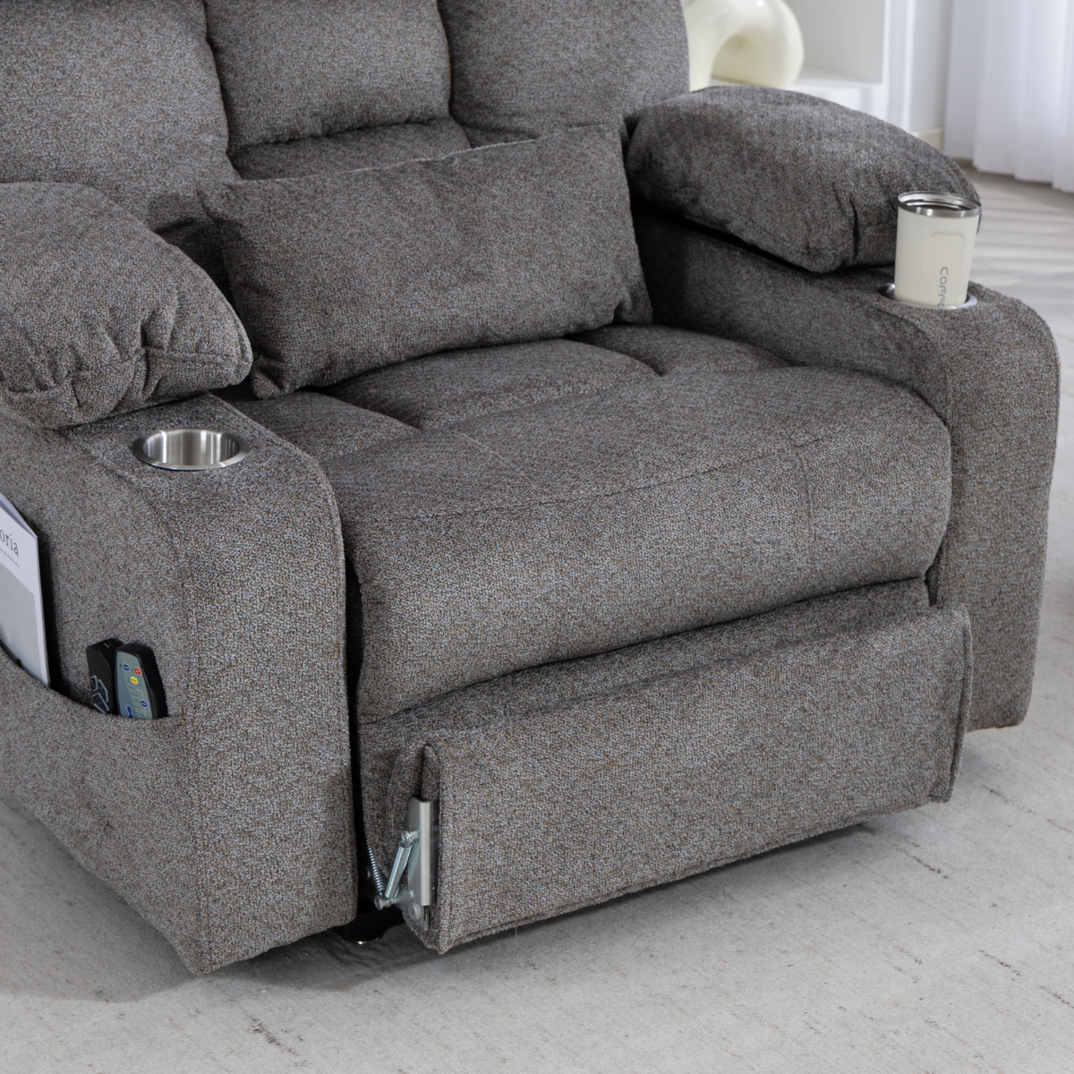 Atlas Lift Chair - 500 Lbs Big & Tall Dual Motors with Foot Rest Extension.
