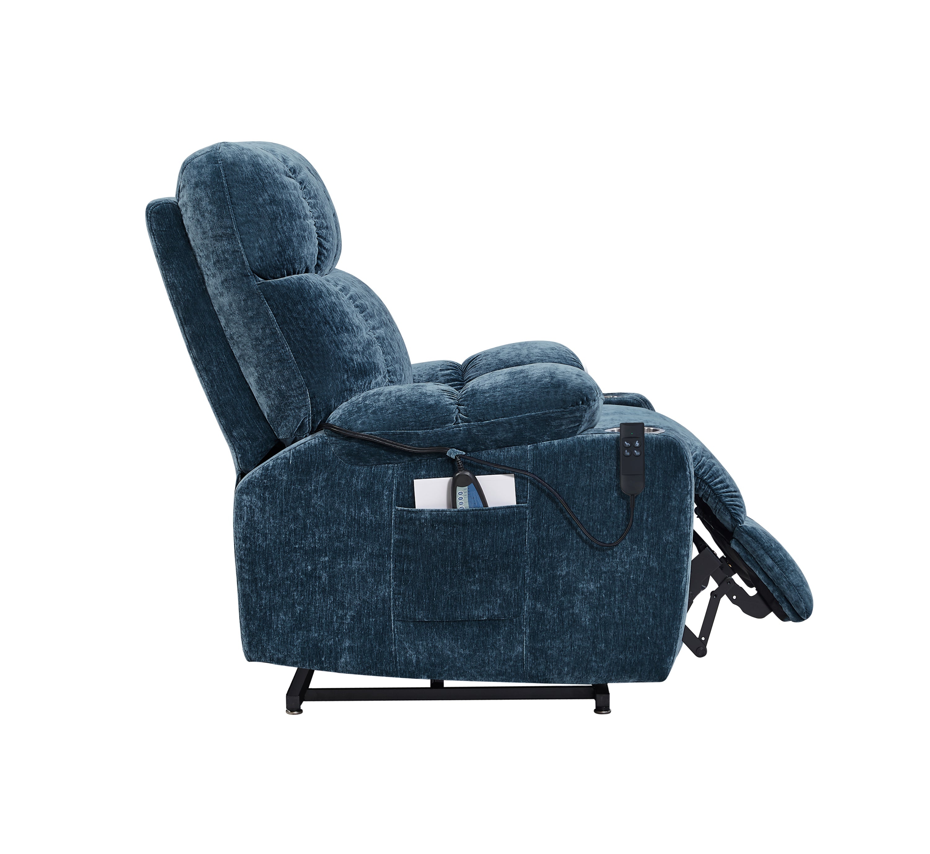 NestingCloud Lift Chair with Dual Motor, 180° Lay Flat Recliner, With Back Up Battery, Blue ‪‪(FREE 2 Years Warranty).