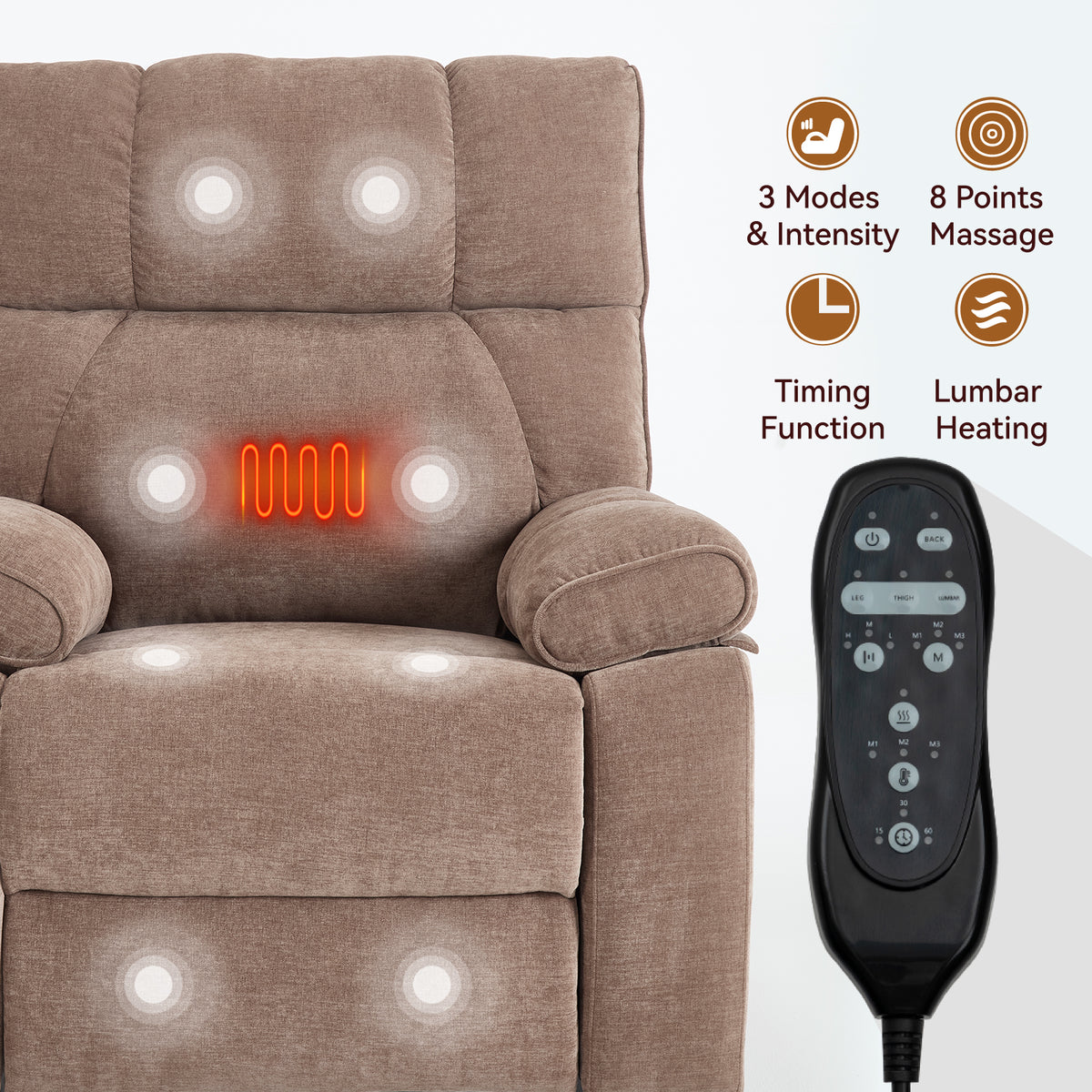 NestingCloud 2.0 Oversized Dual-Motor Power Lift Recliner Chair with Heat & Massage