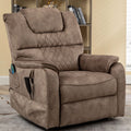 SleepingTitan Lift Chair For Elderly, Extra Wide with Dual Motor, 180° Lay Flat Recliner, Heat and Massage, Brown ‪(FREE 2 Years CPS Warranty)