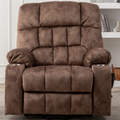 Bulkyriser 2.0 Lay flat Lift Chair, 25.6 Inch Wide Seat 73.2 Inch Length, Dual Motors, Brown (FREE 2 YEARS WARRANTY)