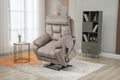 Castle 2.0 Lay flat Lift Chair, 26 Inch Wide Seat 71.5 Inch Length, Dual Motors, With Back Up Battery Light Brown ‪(FREE 2 Years Warranty)