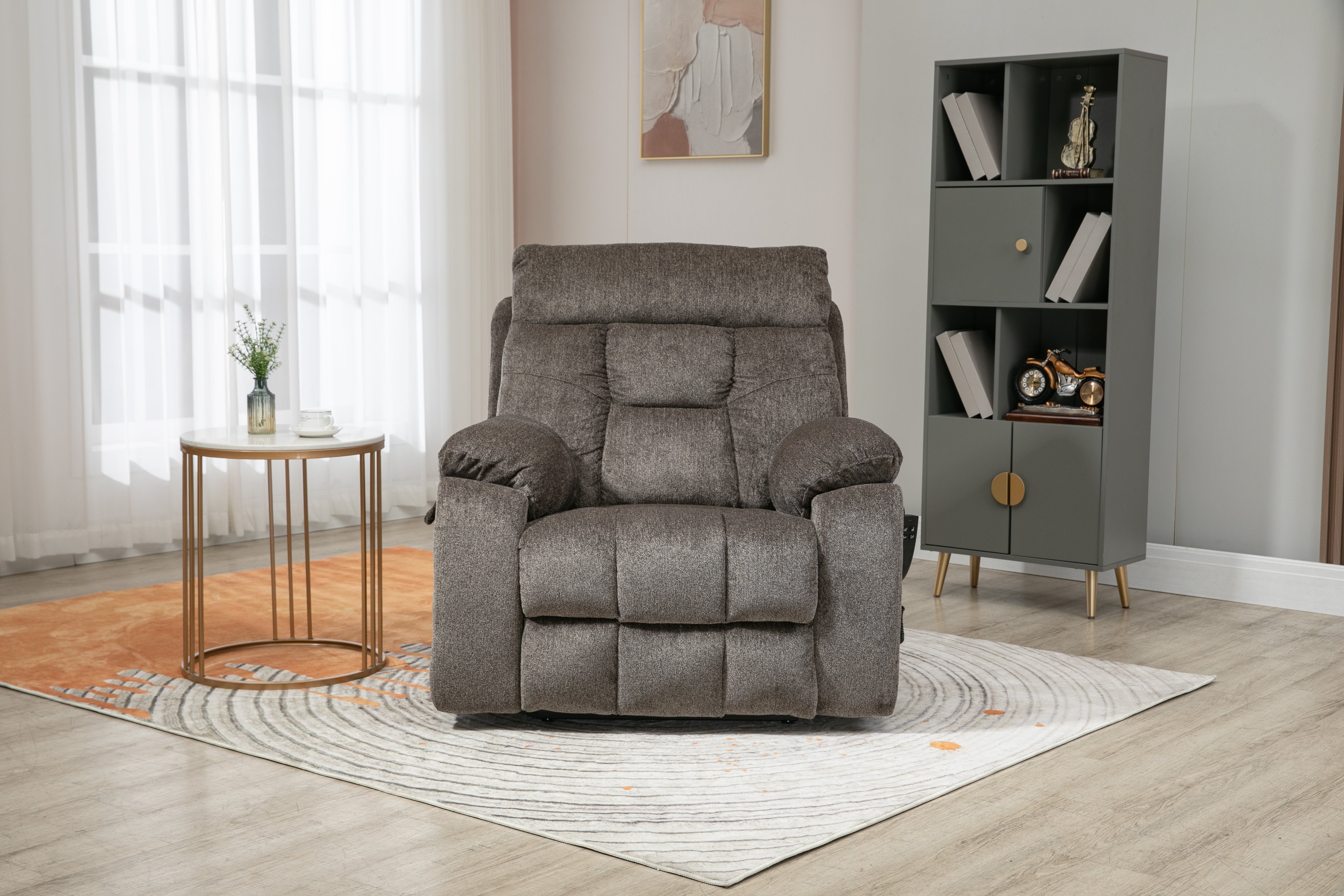Castle 2.0 Lay flat Lift Chair, 26 Inch Extra Wide Seat, Back Up Battery, Dark Gray
