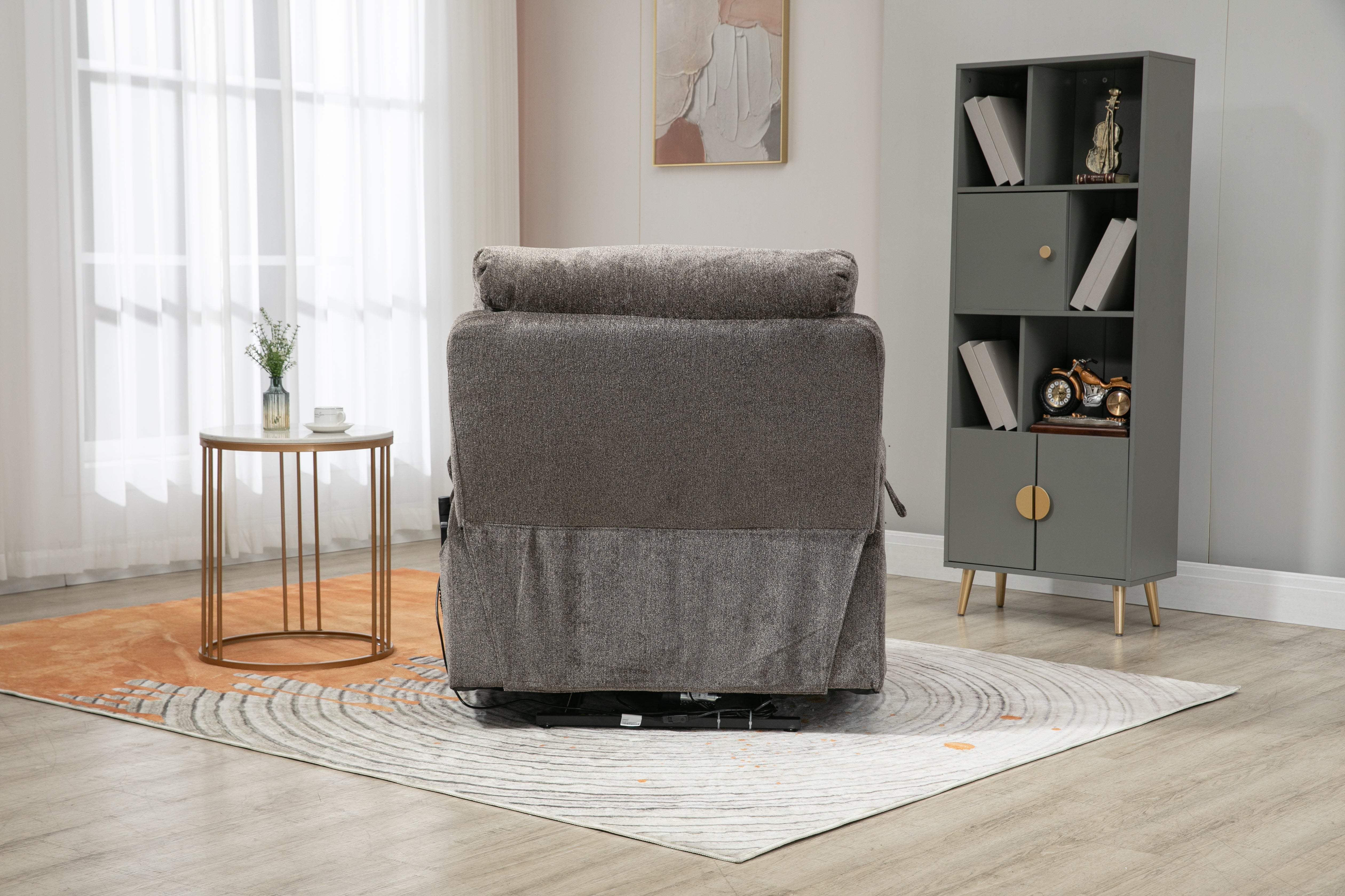 Castle 2.0 Lay flat Lift Chair, 26 Inch Extra Wide Seat, Back Up Battery, Dark Gray
