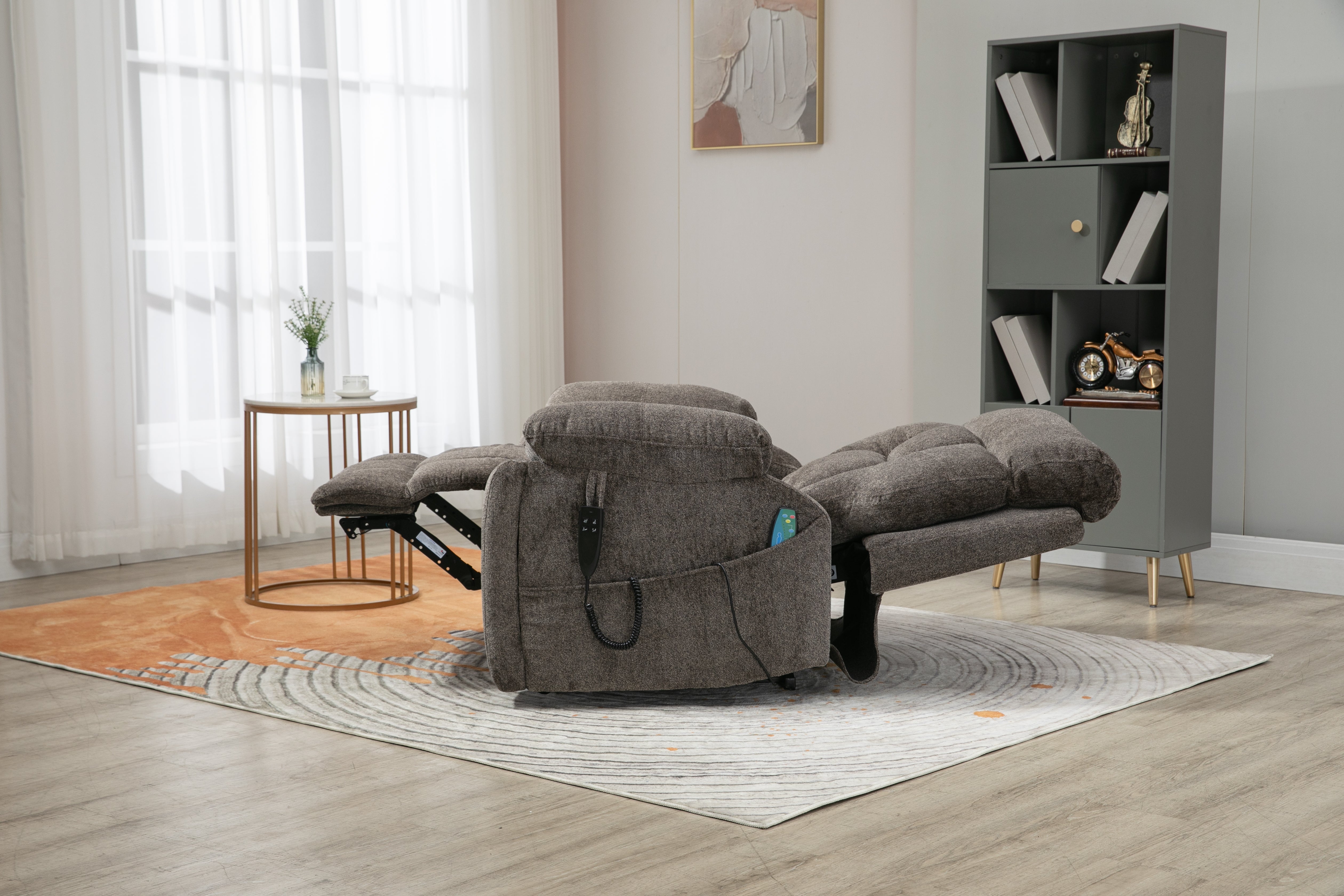 Castle 2.0 Lay flat Lift Chair, 26 Inch Extra Wide Seat, Dark Gray