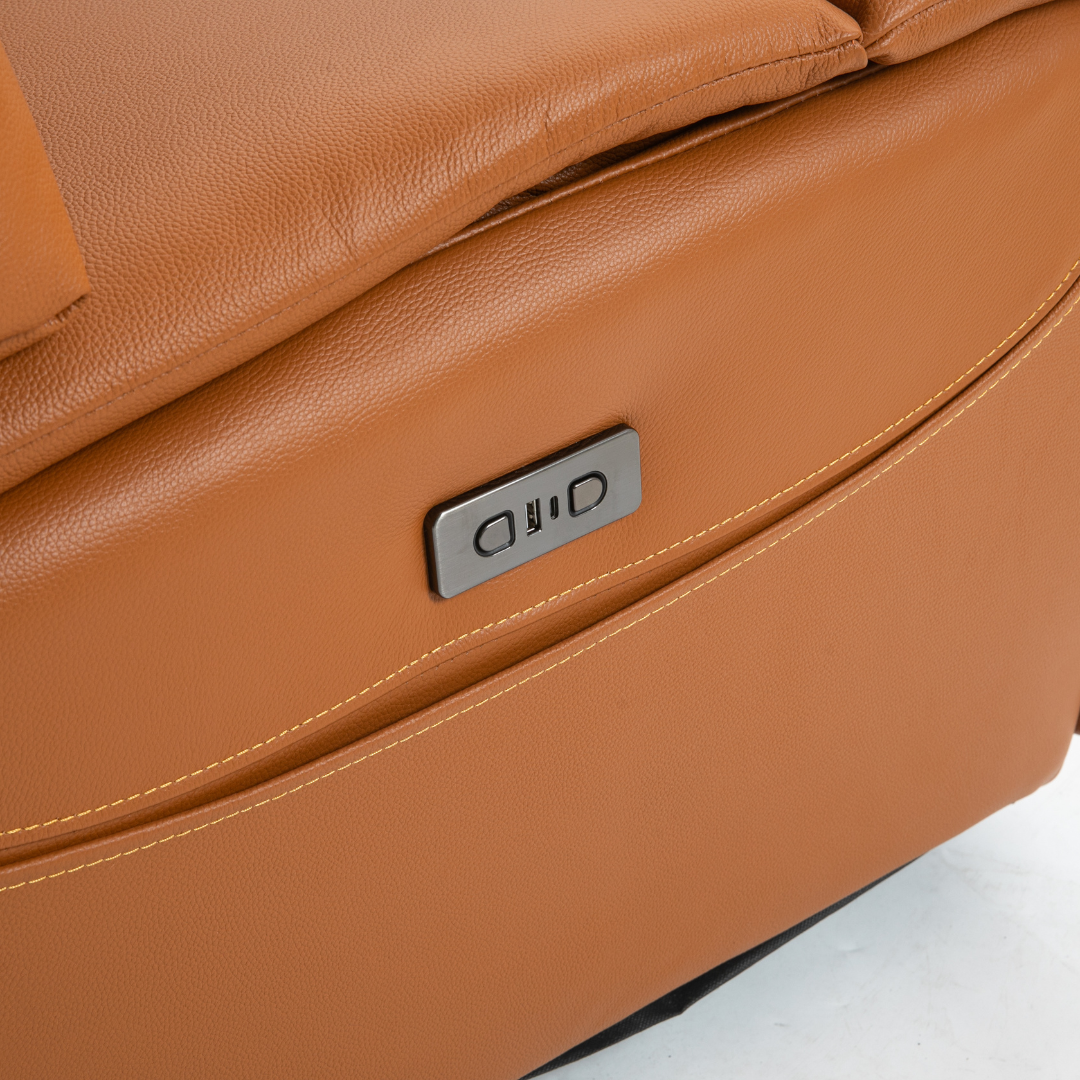 ComfortCraft Leather Recliner - Orange.