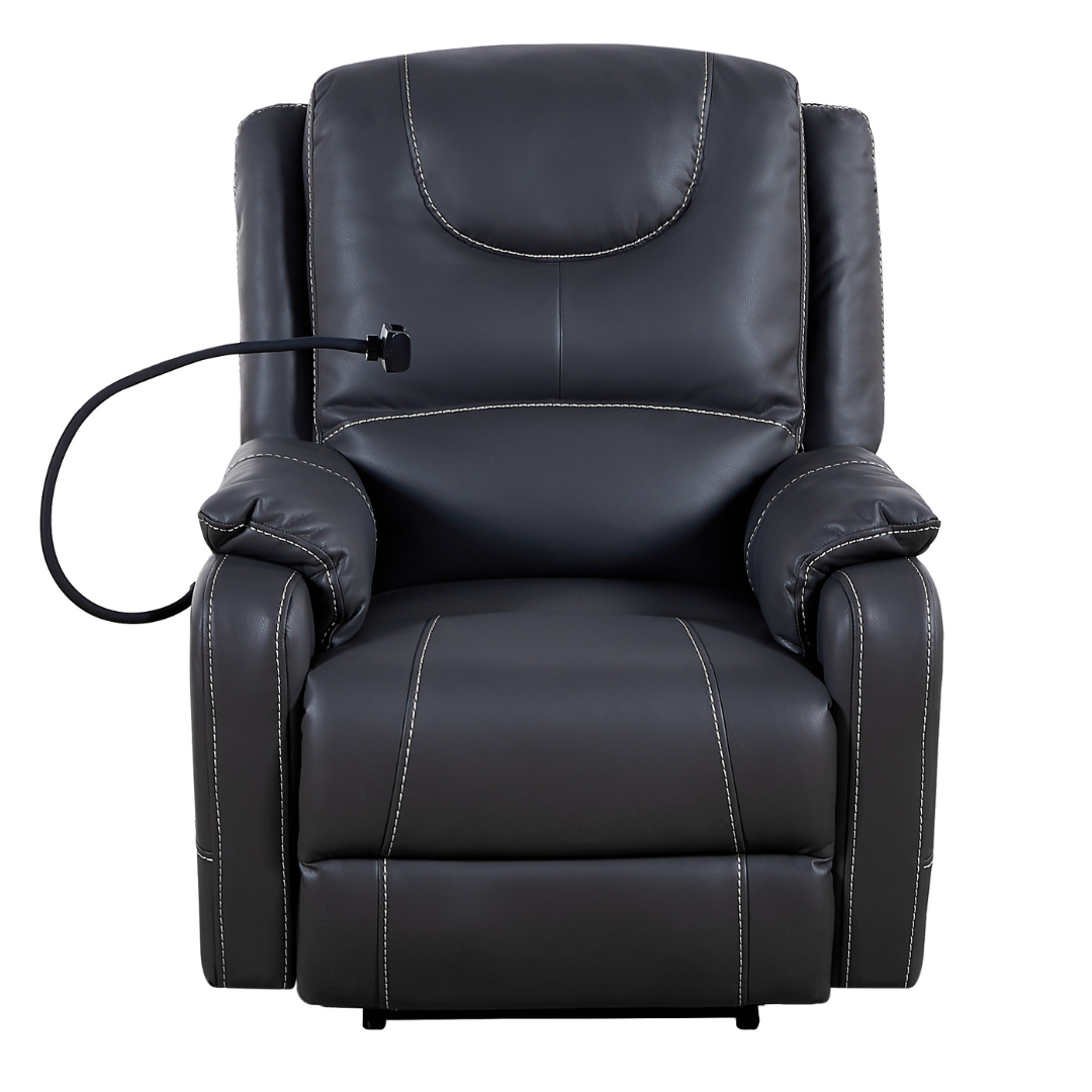CloudFloat Recliner Chair with Heat and Massage, 139 Degree True Zero Gravity, with Heat and Massage Faux Leather Black (FREE Eye Massager).