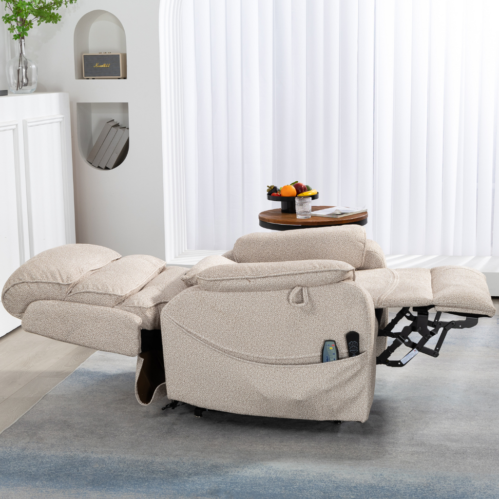 Knight Lay Flat Lift Chair, Oversized, Wireless Charging Side Table, C ...