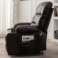 Bulkyriser 2.0 Lay flat Lift Chair, 25.6 Inch Wide Seat 73.2 Inch Length, Dual Motors, Dark Brown (FREE CPS WARRANTY)