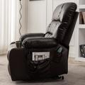 Bulkyriser 2.0 Lay Flat Lift Chair, 25.6 Inch Wide Seat 73.2 Inch Length, With Back Up Battery, Dark Brown (FREE 2 YEARS WARRANTY)