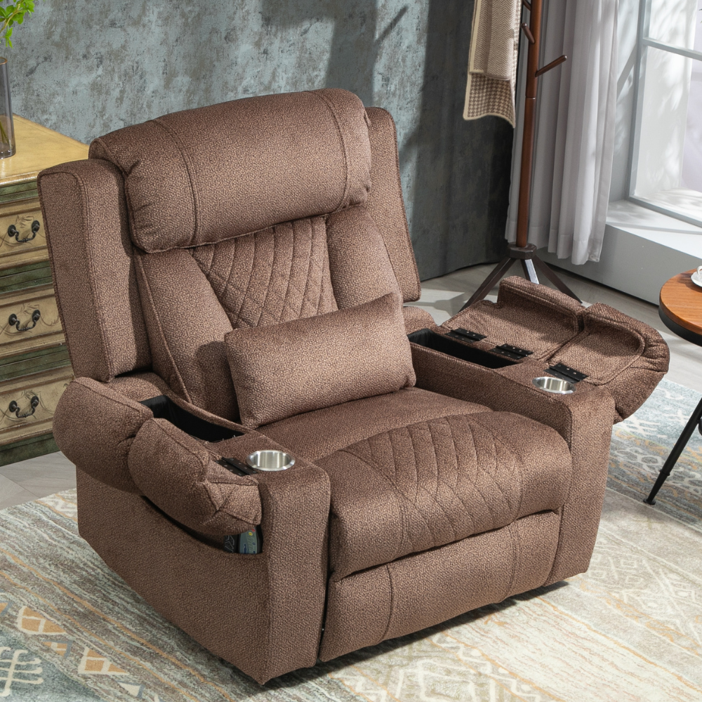 StashEase Lift Chair Lay Flat Recliner, 28 Inch Wide Seat Oversized (Free 2 Years Warranty)