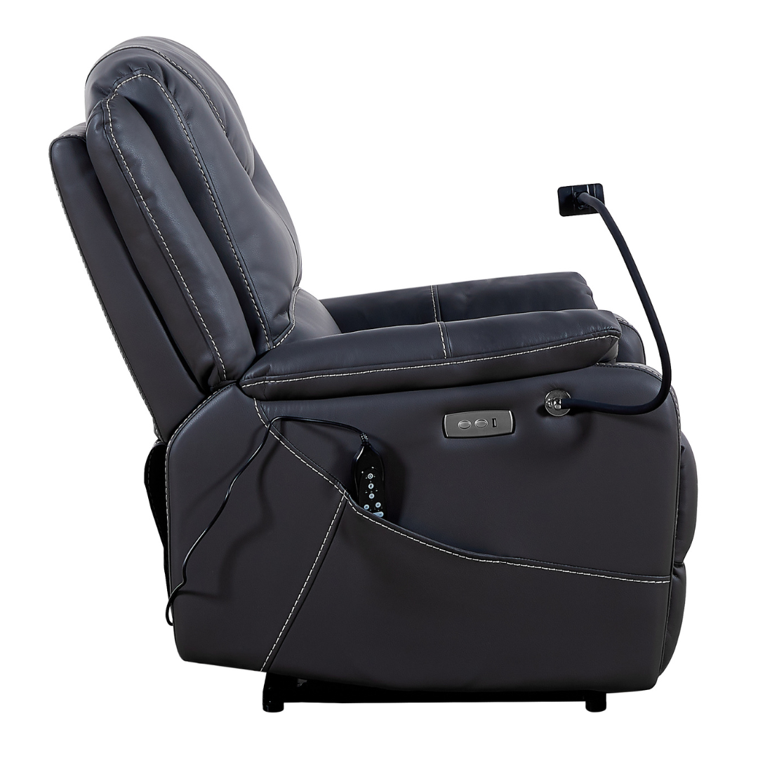 CloudFloat Recliner Chair with Heat and Massage, 139 Degree True Zero Gravity, with Heat and Massage Faux Leather Black (FREE Eye Massager).