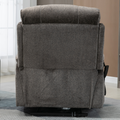 Knight Lay Flat Lift Chair, 24.8 Inch Wide Seat 74.8 Inch Length, With Back Up Battery, Wireless Charging Side Table, Light Brown ‪‪(FREE 2 Years Warranty)