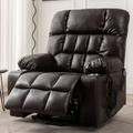 Bulkyriser 2.0 Lay Flat Lift Chair, 25.6 Inch Wide Seat 73.2 Inch Length, With Back Up Battery, Dark Brown (FREE 2 YEARS WARRANTY)