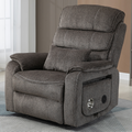 Knight Lay Flat Lift Chair, 24.8 Inch Wide Seat 74.8 Inch Length, Dual Motors, Wireless Charging Side Table, Light Grey ‪(FREE 2 Years Warranty)