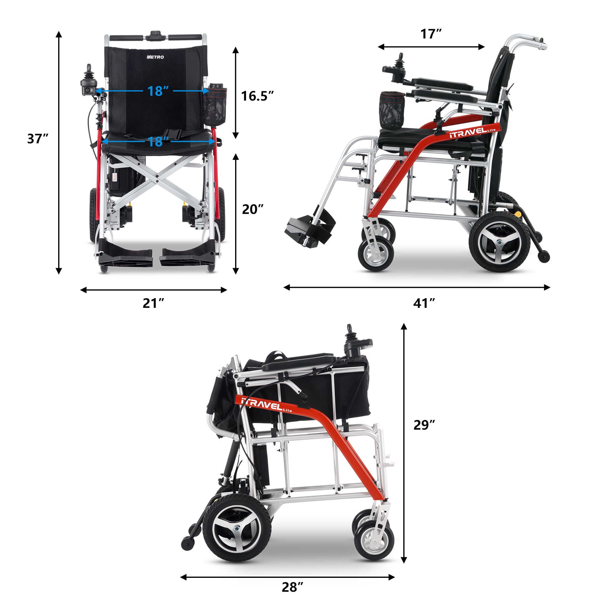 Metro Mobility Itravel Light Power Wheelchair