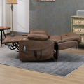 SleepingTitan Origin Lay Flat Lift Chair, 25.1 Inch Wide Seat 74.2 Inch Length, With Back Up Battery, Faux Leather Brown ‪(FREE 2 Years Warranty)
