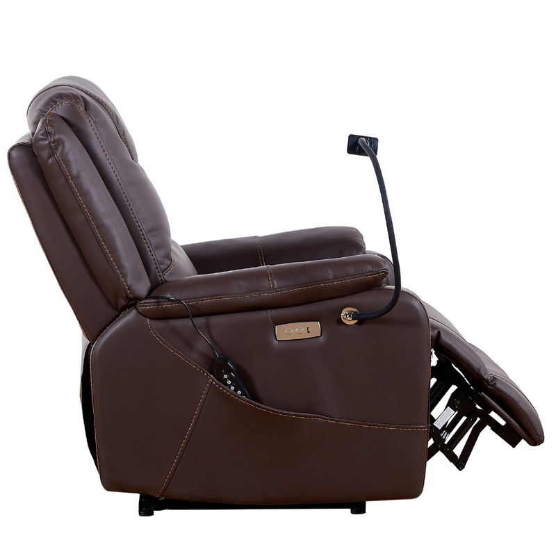 CloudFloat Recliner Chair with Heat and Massage, 139 Degree True Zero Gravity, With Heat And Massage Faux Leather Brown (FREE Eye Massager)