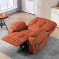 LuxQuad Lay Flat Lift Chair, 25.5 Inch Wide Seat, The First 4 Motors Lift Chair, Sunset Rose (FREE 2 Years Warranty)