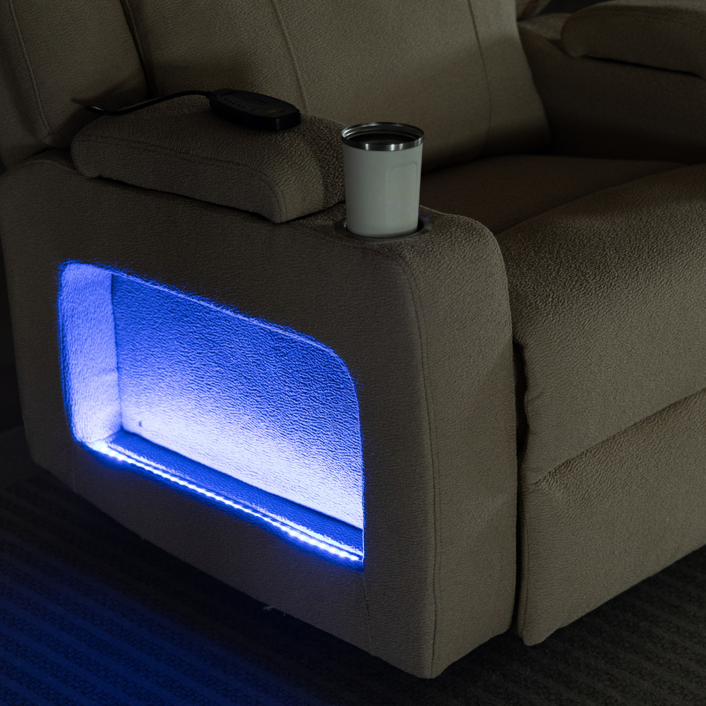 Luna Swivel Rocker - Power Recliner with Heat & Massage