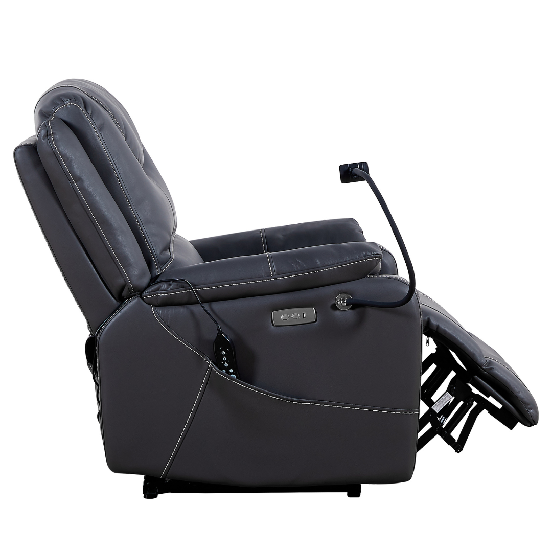 CloudFloat Recliner Chair with Heat and Massage, 139 Degree True Zero Gravity, with Heat and Massage Faux Leather Black (FREE Eye Massager).