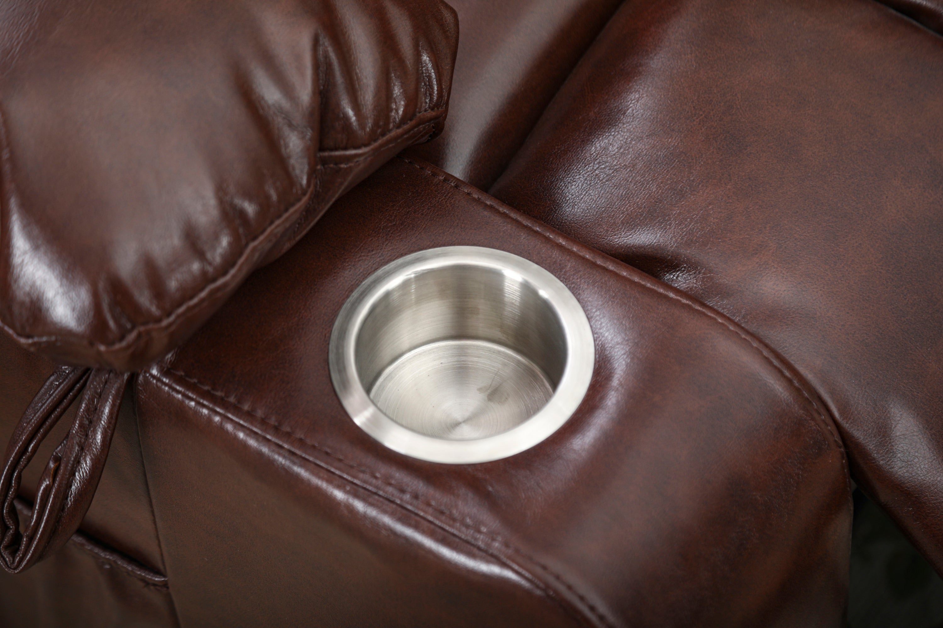BulkyRiser Lift Chair, 25 Inch Extra Wide Seat, Back Up Battery, Faux Leather Brown
