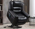 Atlas Faux Leather Lift Chair - Black (FREE 2 Years Warranty and Neck Massager)